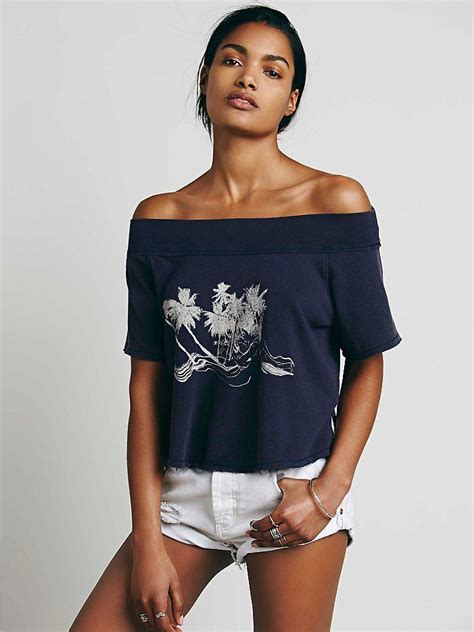 Get Summer-Ready: Stylish Off The Shoulder Graphic Tee